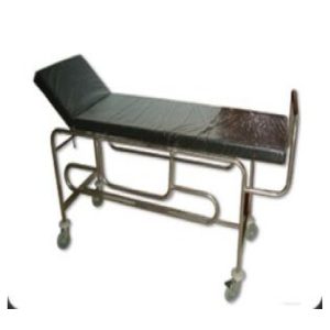 CHARIOT BRANCARD CAPITONNÉ EN INOX