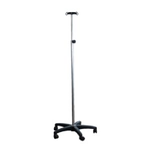 POTENCE MOBILE EN INOX A BASE PLASTIQUE AVEC 4 CROCHETS EN PLASTIQUE